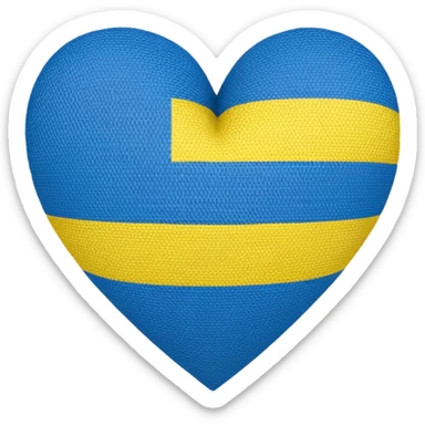 bandera de ucrania con forma de corazón sticker