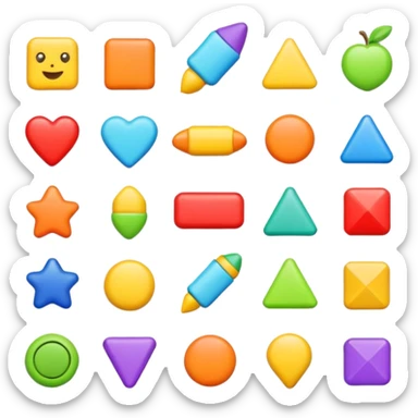 High resolution of toys sticker