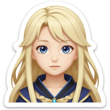 Lumine from Genshin Impact in Hoyoverse Anime Style  sticker