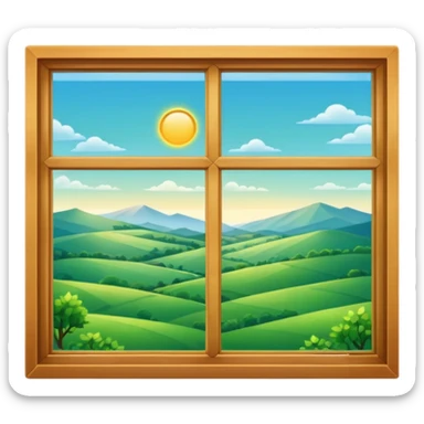 Windows with outdoor view sticker