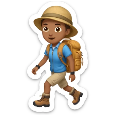 Traveler character with A slight expression of excitement and urgency sticker