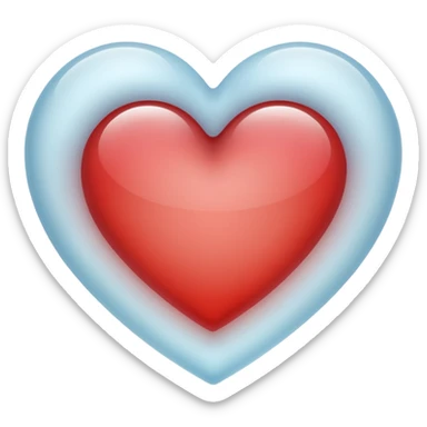 ivorish heart with a frosted glass look sticker