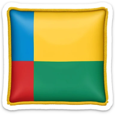 Bandera de tres líneas hariba azul medio verde con el alfabeto amazigh rojo abajo amarillo sticker