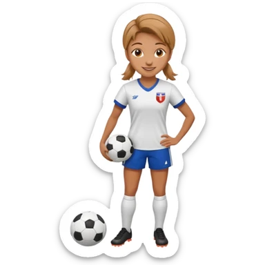 woman soccer player sticker