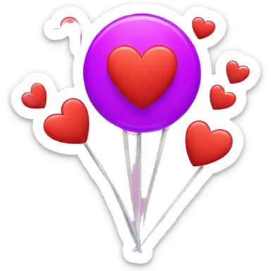 A pop emoji with spinning hearts  sticker