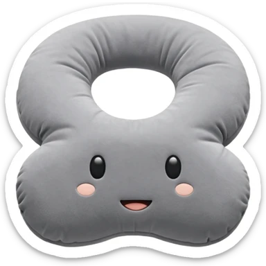 A plush travel pillow with gentle cushioning that wraps comfortably around the neck. sticker