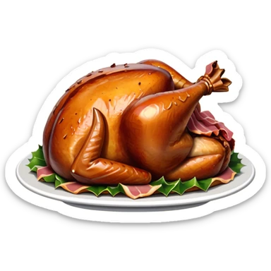 Christmas Roast potato and turkey and ham  sticker