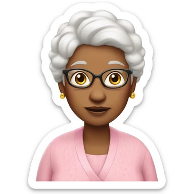 Grandma wearing pink named Yaya ￼ sticker