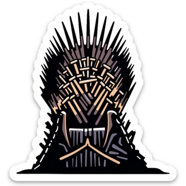 Iron throne made of swords, royal chair from Game of Thrones sticker