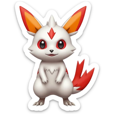 Victini-Pichu-Zangoose-Fakémon-hybrid-creature (full body)  sticker