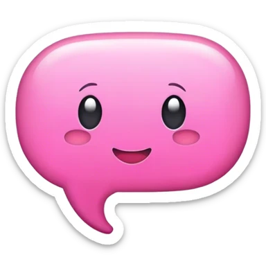 balão de fala rosa sticker