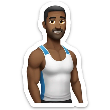Man at the gym  sticker