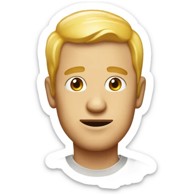 A man with mayonnaise on his face sticker