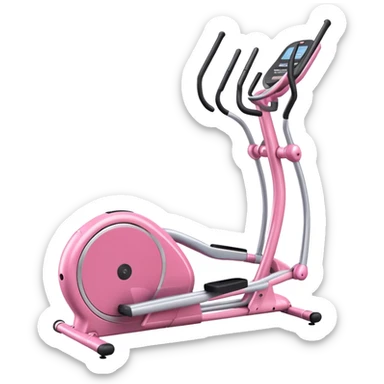 Pink elliptical machine sticker