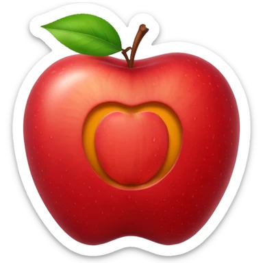 Empty apple like o with letter o up and B down in the midlle sticker