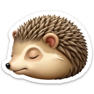 Sleeping Hedgehog sticker