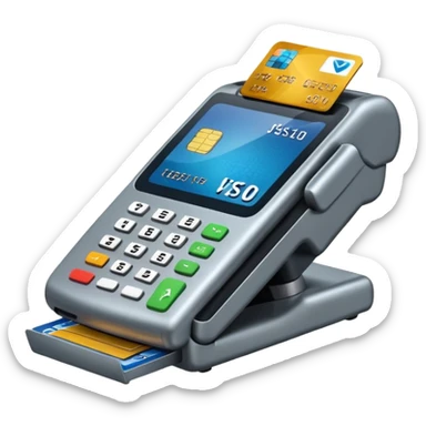credit card at a point of sale sticker