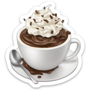 coffee with whipped cream and chocolate shavings sticker