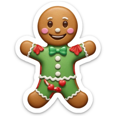 gingerbread man simple sticker