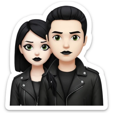 Fille Gothique domine homme sticker