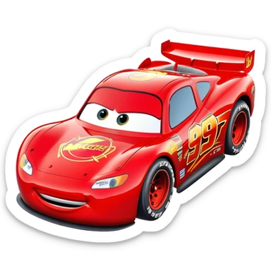 Lightning McQueen red race car sticker