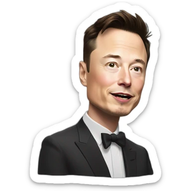 Elon musk crashed tesla sticker