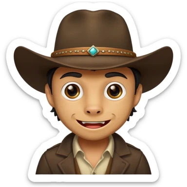 toothless dogman wearing a stetson sticker