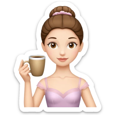 Bailarina con café  sticker