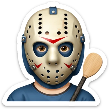Jason Voorhees, looking cute, looks like he is in love sticker