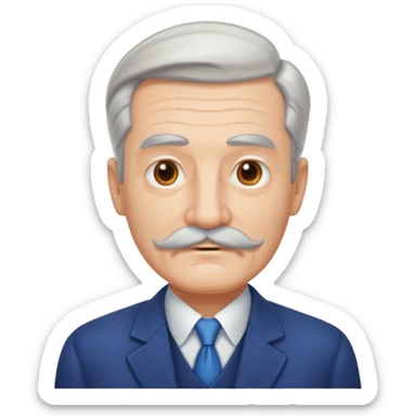 make a white kida old guy with a square mustache and hair slicked to the right sticker