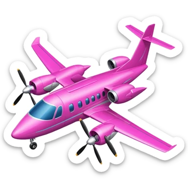tiny pink (RGB: 220, 20, 120) turboprop aircraft sticker