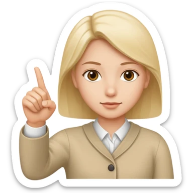 emoji of a purposeful person pointing ahead sticker