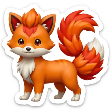 Litten-Growlithe-Vulpix-fusion sticker