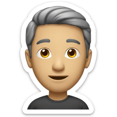 a quiet sitted man sticker