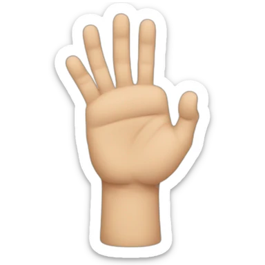 Palm of one hand open except for the middle finger, which is extended outwards sticker
