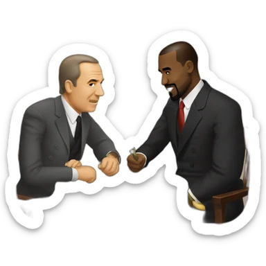Kanye West and Atatürk chatting sticker