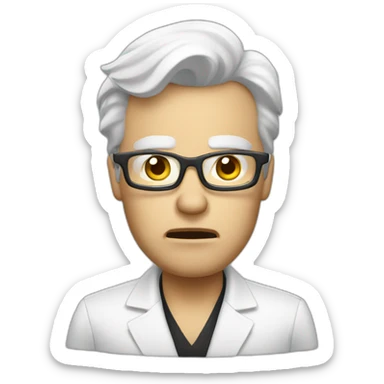 white angry car dealer sticker