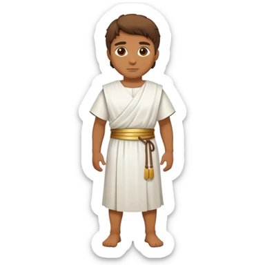 A Roman in a full-length white tunic sticker