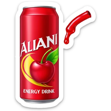 Alani energy drink new flavor  cherry pop sticker