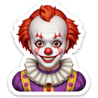 The clown from the movie IT sticker