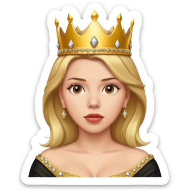 Scarlett Johansson, wearing crown  sticker