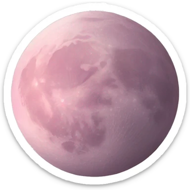 pastel pink moon sticker