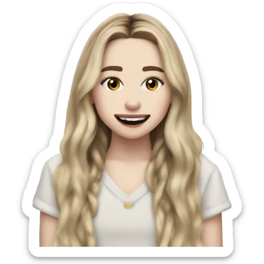 Sabrina Carpenter singing sticker