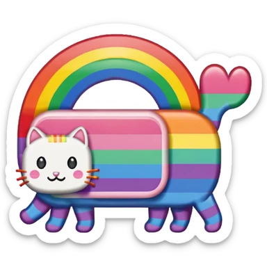 nyan cat pixelated sticker