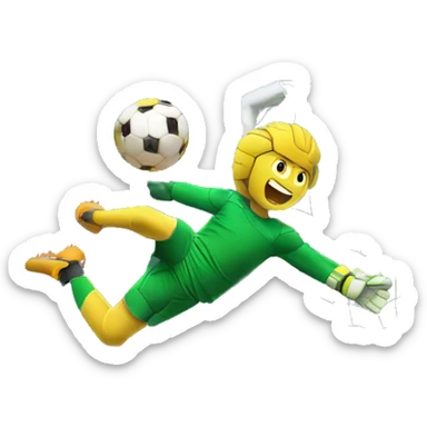 football goal keeper saving a goal sticker