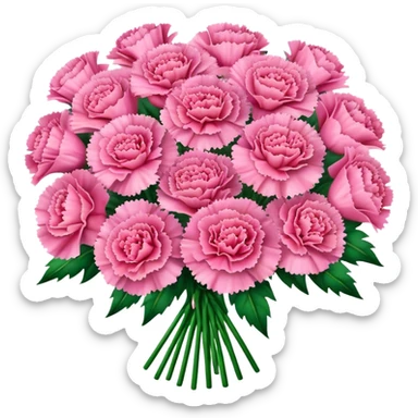 carnations big bouquet sticker