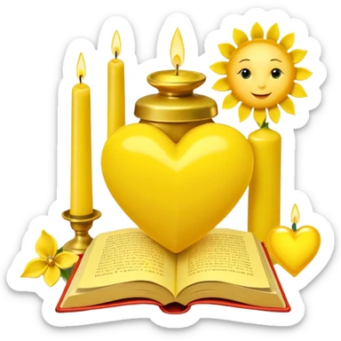 with this color code, #fff59b:

- heart emoji,
- diamond emoji,
- book emoji,
- feet emoji (footsteps),
- people hugging emoji,
- candle emoji,
- bell emoji,
- notification emoji,
- mobile emoji,
- love letter emoji,
- sun emoji
- seed emoji sticker