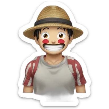 Luffy A QUATRE PATTE sticker
