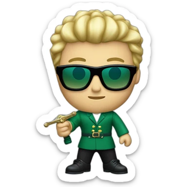 white-guy-in-gradient-green-blue-suit-with-blonde-hair-and-black-sunglasses-standing-with-black-shoes-and a sword sticker