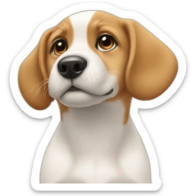 a puppy looking at the ceiling sticker